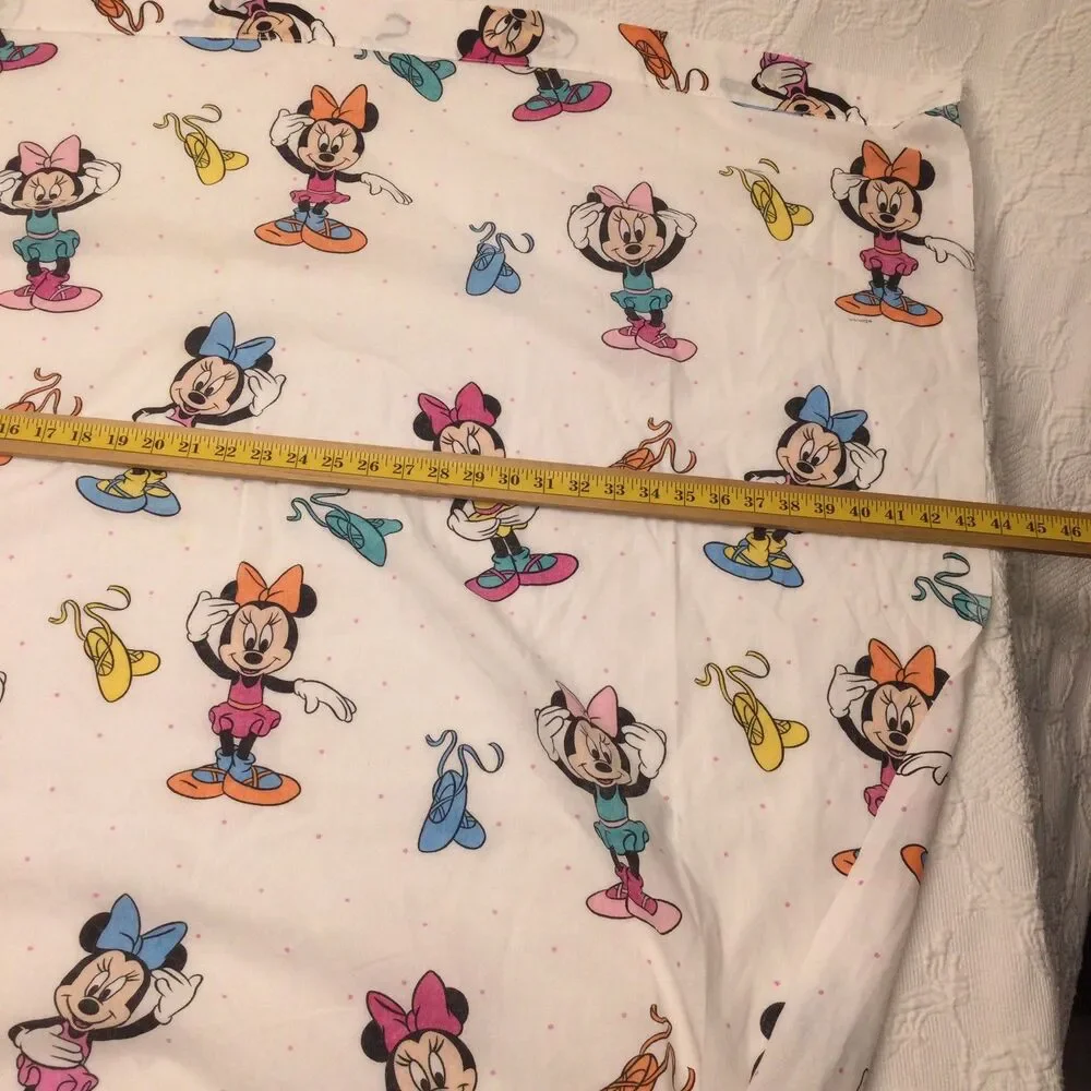 Dundee Disney Ballerina Minnie Mouse Crib Sheet Flat USA Baby Nursery Bedding